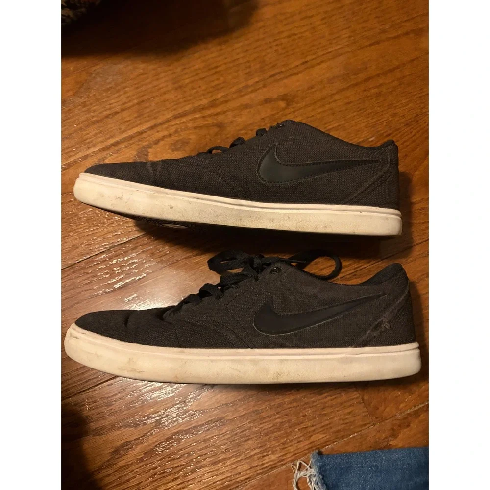 Nike SB Check Solarsoft Skate Shoes Black Canvas 843896-007 Size 9.5 Mens - Picture 4 of 8